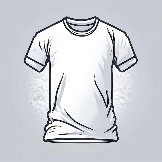 Vetor modelo de design de camiseta branca em branco vector modelo realista em branco para moda masculina ou feminina