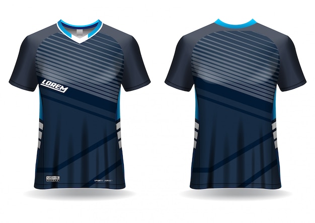 Modelo de design de camiseta de esporte de camiseta