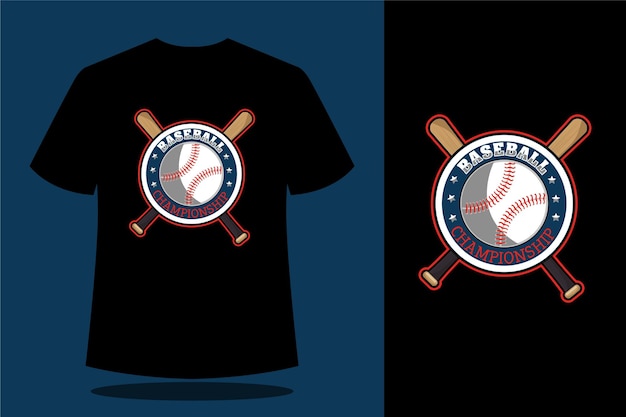 Vetor modelo de design de camiseta de time de esportes de beisebol