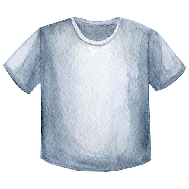 Vetor modelo de design de camiseta em aquarela preta ilustração de camiseta infantil de esboço em aquarela