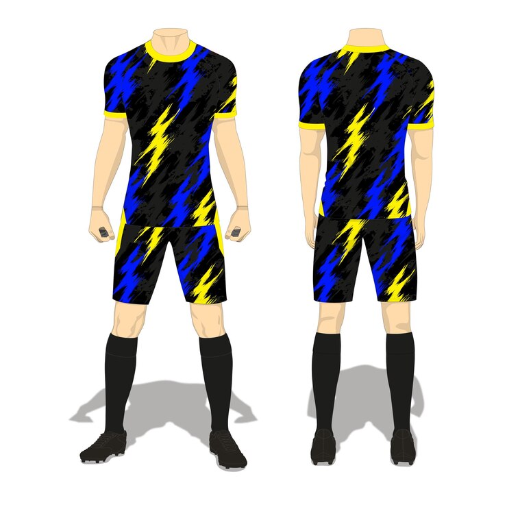 Vetor modelo de design de camisola de futebol
