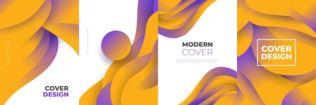 Modelo de design de capa abstrata moderna com líquido colorido e formas líquidas. design de fundo líquido para página inicial, tema, folheto, banner, capa, livreto, impressão, folheto, livro, cartão ou publicidade