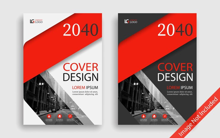 Modelo de design de capa corporativa laranja moderna