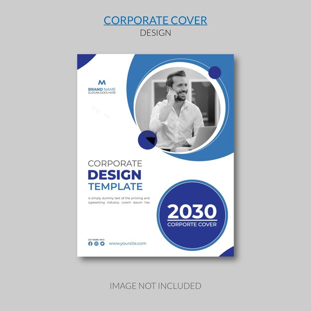 Modelo de design de capa corporativa único para 2030