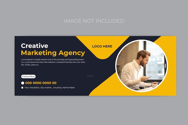 modelo de design de capa de Facebook de negócios moderno e simples para marketing