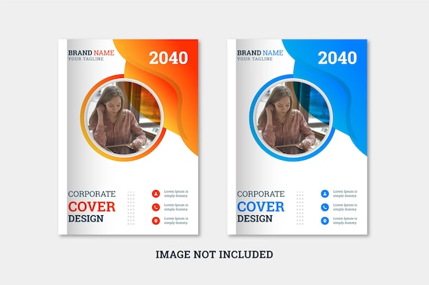 Modelo de design de capa de livro corporativo de negócios criativos a4 ou design de capa de brochura