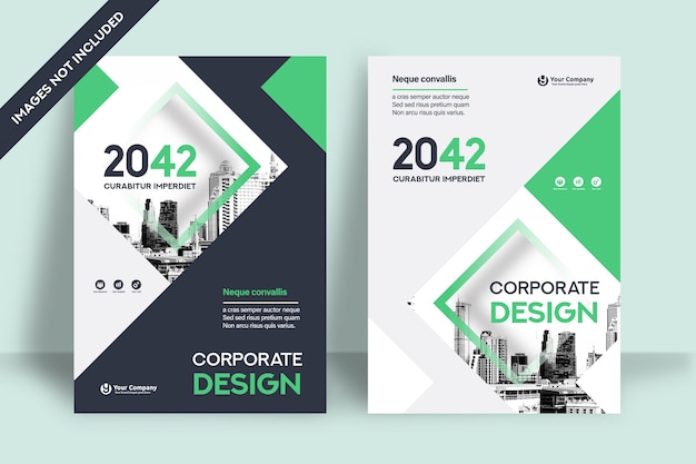 Modelo de design de capa de livro corporativo em a4.