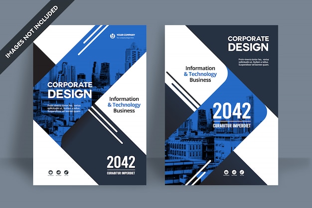 Modelo de design de capa de livro corporativo