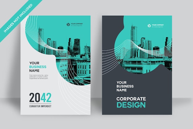 Modelo de design de capa de livro corporativo