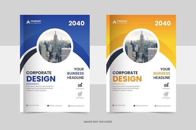 Vetor modelo de design de capa de livro de negócios corporativos criativos ou layout de folheto de relatório anual