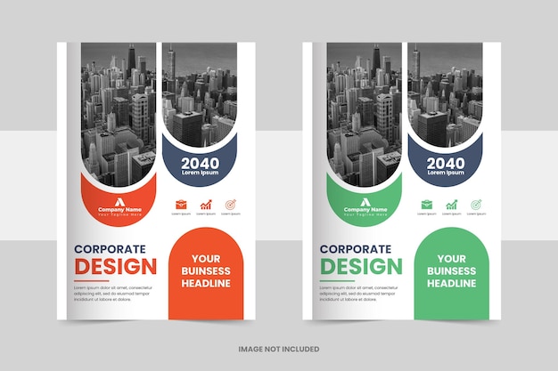Modelo de design de capa de livro de negócios corporativos ou design de layout de folheto de relatório anual