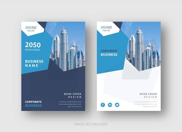 Modelo de design de capa de livro de negócios criativos amp corporativa