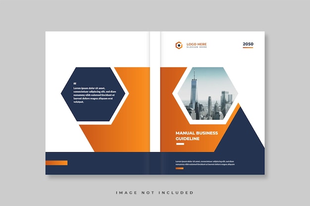 Modelo de design de capa de livro de negócios ou layout de design de capa de folheto corporativo