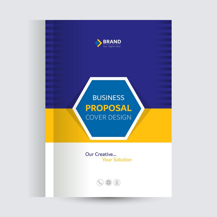 Vetor modelo de design de capa de proposta de negócios corporativa