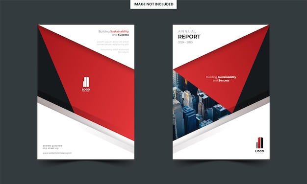 Modelo de design de capa de relatório anual