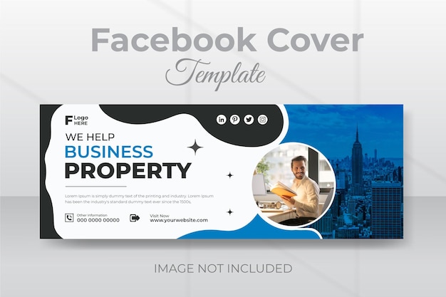 Modelo de design de capa do Facebook corporativo criativo para agência de marketing