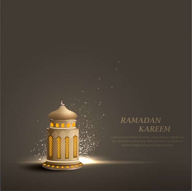 Modelo de design de cartão de ramadan