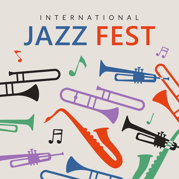 Modelo de design de cartaz de música jazz