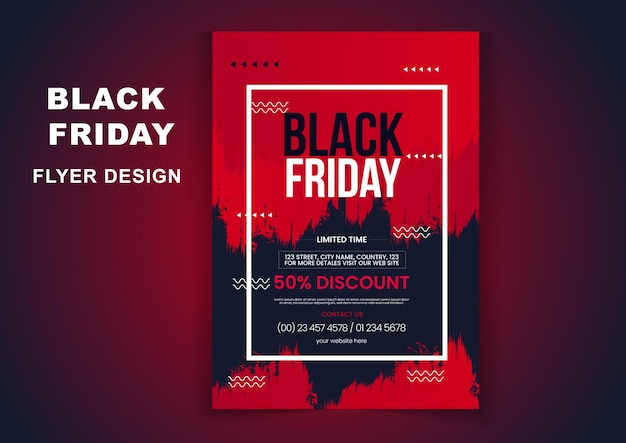 Modelo de design de cartaz de panfleto de sexta-feira negra super venda moderna