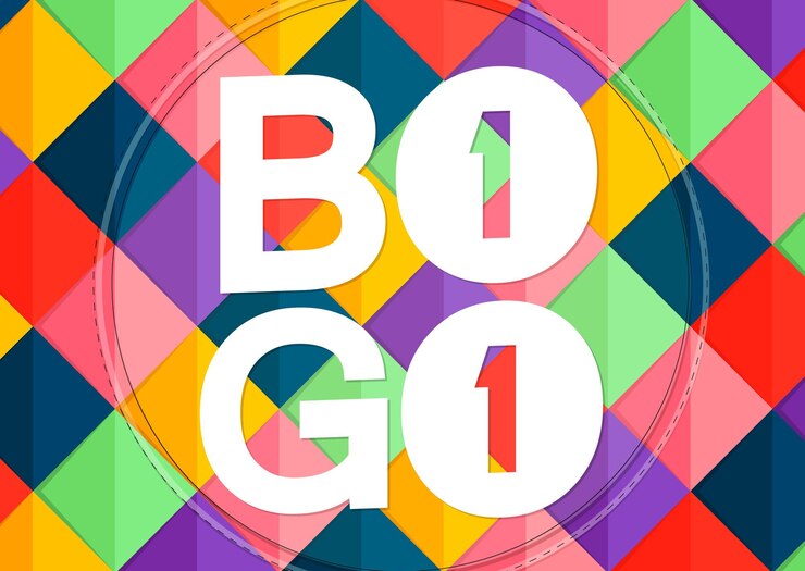 Vetor modelo de design de cartaz de venda bogo comprar 1 receber 1 grátis
