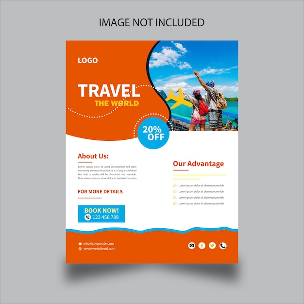 Modelo de design de cartaz de viagem de negócios e cartaz de agência de viagens Vector modern