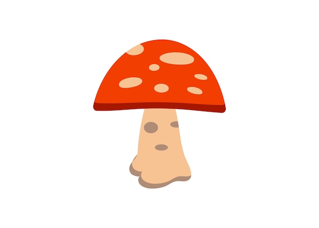 Modelo de design de clipart de ícone de outono de cogumelo isolado