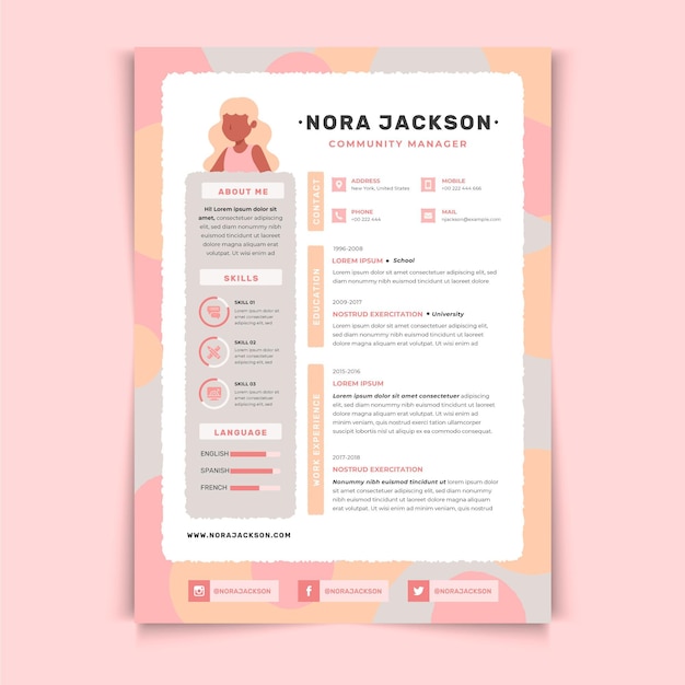Modelo de design de CV