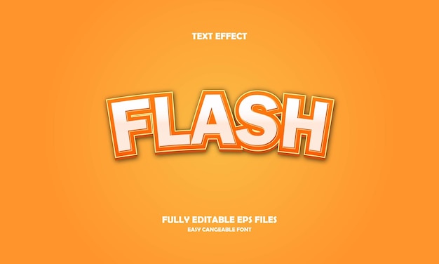 modelo de design de efeito de texto em flash