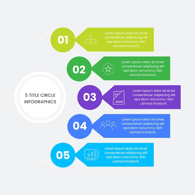 Modelo de design de elementos infográficos infográfico de negócios 4 etapas ou opção infográfico criativo