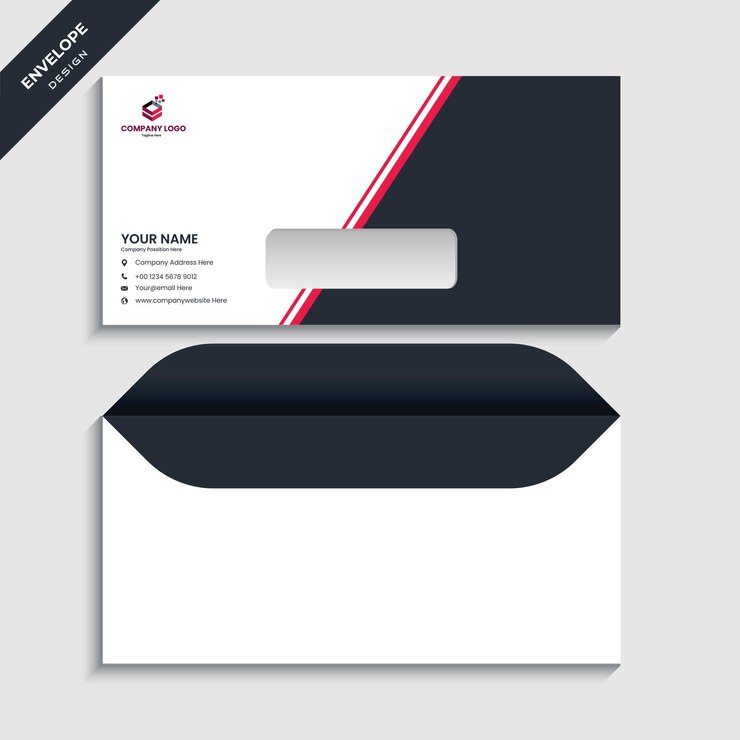 Vetor modelo de design de envelope de negócios corporativos