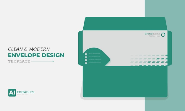 Modelo de design de envelope moderno