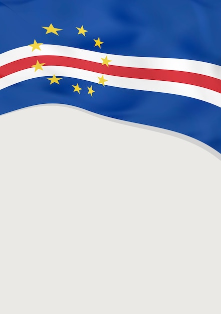 Modelo de design de folheto com bandeira de cabo verde vector