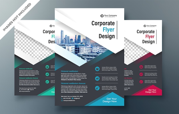 Vetor modelo de design de folheto corporativo