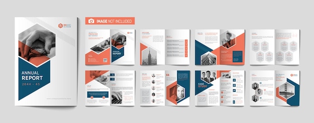 Vetor modelo de design de folheto de negócios de relatório anual de perfil de empresa criativa