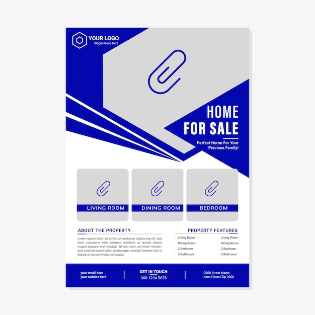 Modelo de design de folheto e brochura de imóveis de evento de negócios corporativos