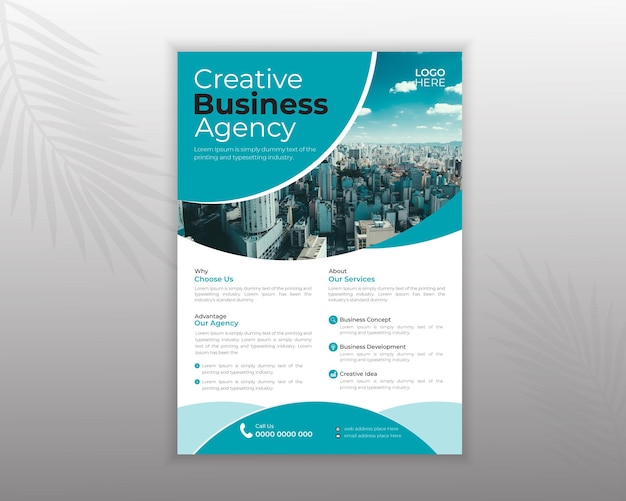 Vetor modelo de design de folheto para seu negócio e empresa