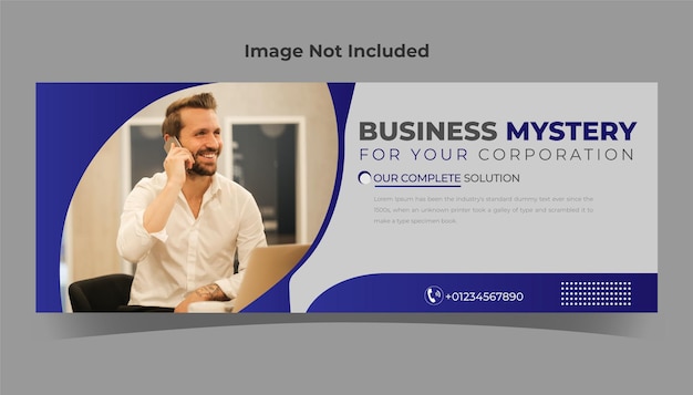 Modelo de design de foto de capa de facebook de negócios moderno