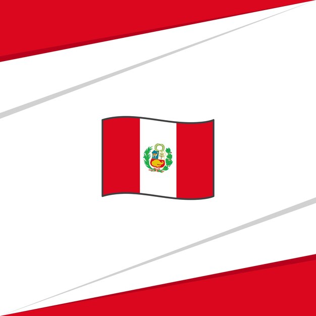 Vetor modelo de design de fundo abstrato bandeira do peru peru dia da independência banner design de postagem de mídia social