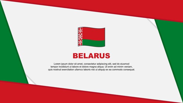 Modelo de design de fundo abstrato da bandeira da bielorrússia dia da independência da bielorrússia ilustração vetorial dos desenhos animados dia da independência da bielorrússia