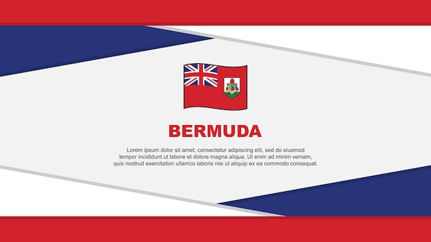 Modelo de design de fundo abstrato da bandeira das bermudas bermuda dia da independência banner ilustração vetorial dos desenhos animados vetor das bermudas