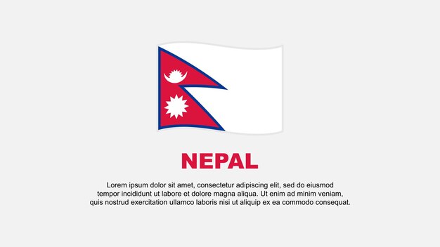 Vetor modelo de design de fundo abstrato da bandeira do nepal bandeira do dia da independência do nepal ilustração vetorial de mídia social fundo do nepal