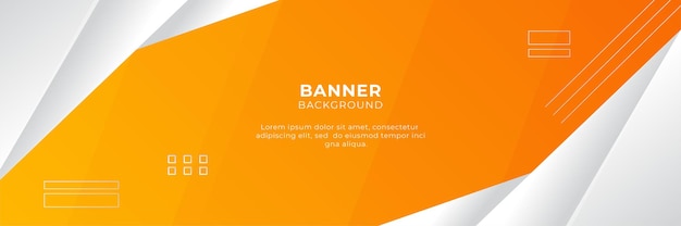 Vetor modelo de design de fundo de banner abstrato moderno gradiente laranja e amarelo