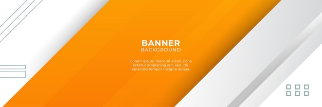 Vetor modelo de design de fundo de banner abstrato moderno gradiente laranja e amarelo