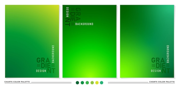 Vetor modelo de design de fundo de cor verde gradiente abstrato cartão verde aplicável para banners de sites