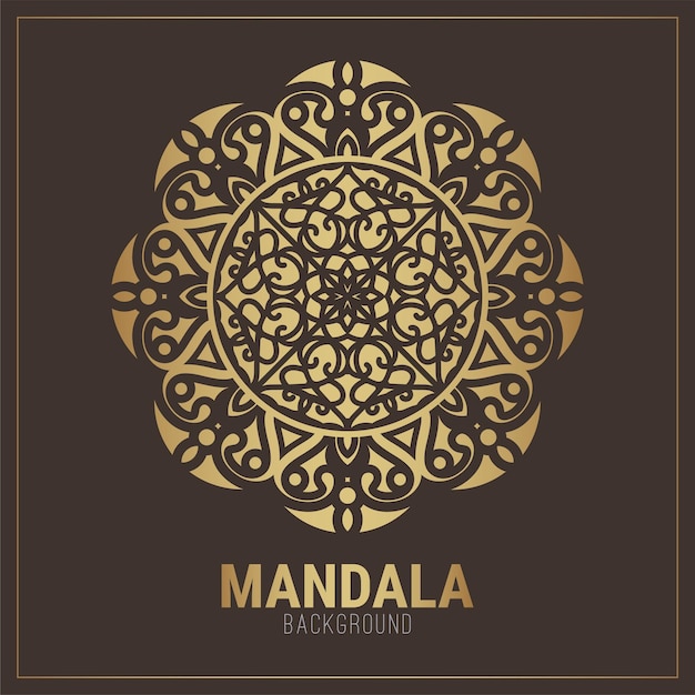 Vetor modelo de design de fundo de luxury mandala