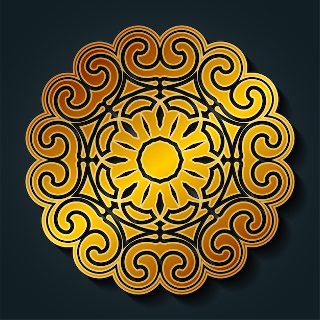 Modelo de design de fundo de mandala de luxo