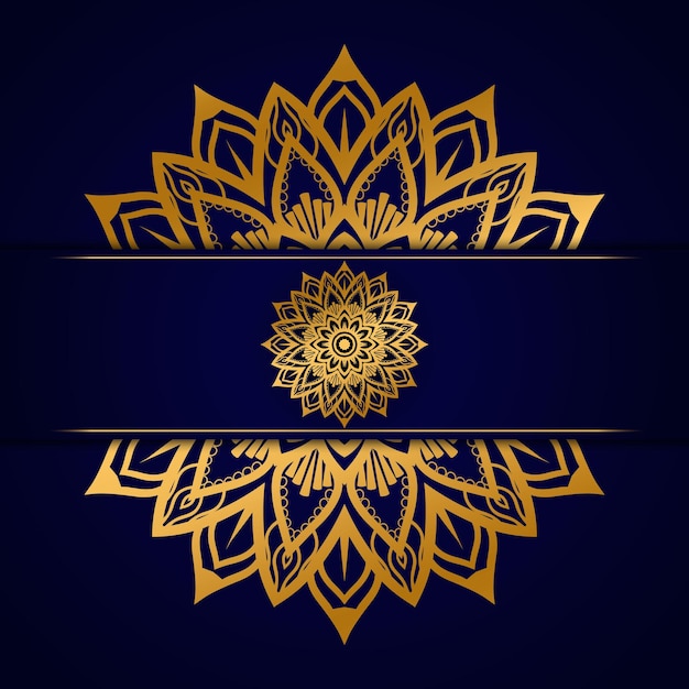 Modelo de design de fundo de mandala de ouro de luxo