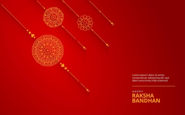 Modelo de design de fundo de saudação raksha bandhan feliz