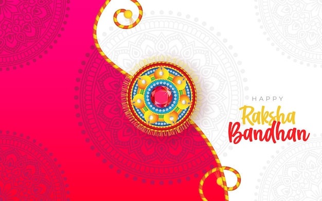 Modelo de design de fundo feliz raksha bandhan