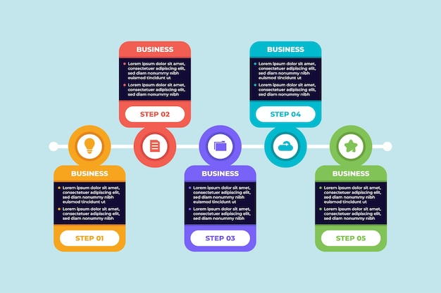 Modelo de design de gráfico de negócios para apresentação